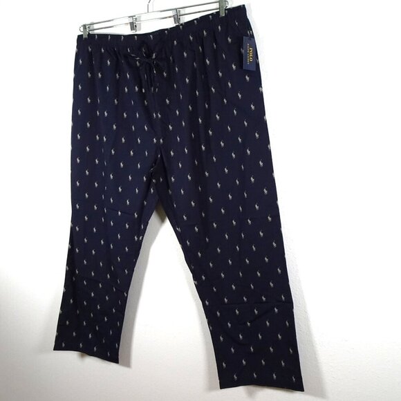 Polo Ralph Lauren Pajama Pants Big Men's Size 4XT Blue Lounge Leisure Logo - Picture 3 of 11